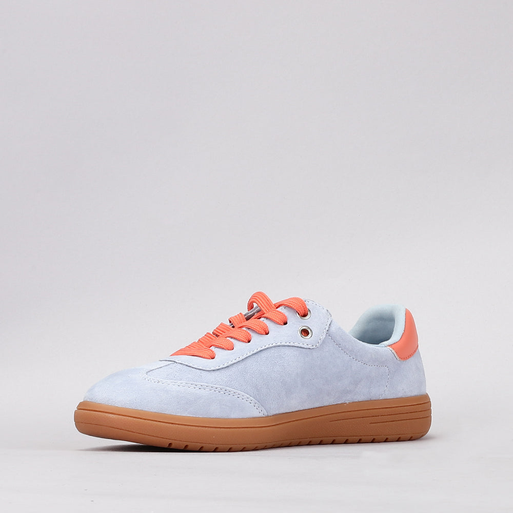 Juno - Pale Blue Suede/Orange - LE SANSA