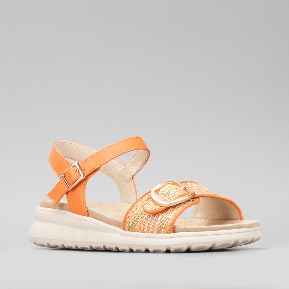 Pond - Orange/Leather Rafia