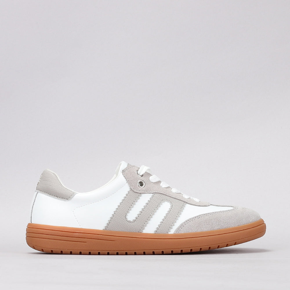 Juno - White Suede/Lt Grey - LE SANSA