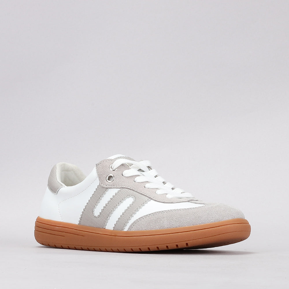 Juno - White Suede/Lt Grey - LE SANSA