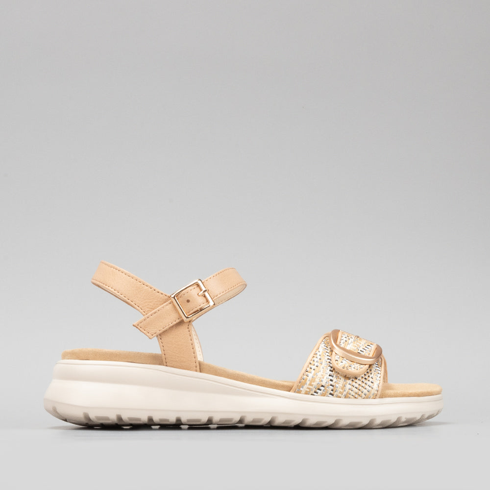 Pond - Beige/Leather Rafia