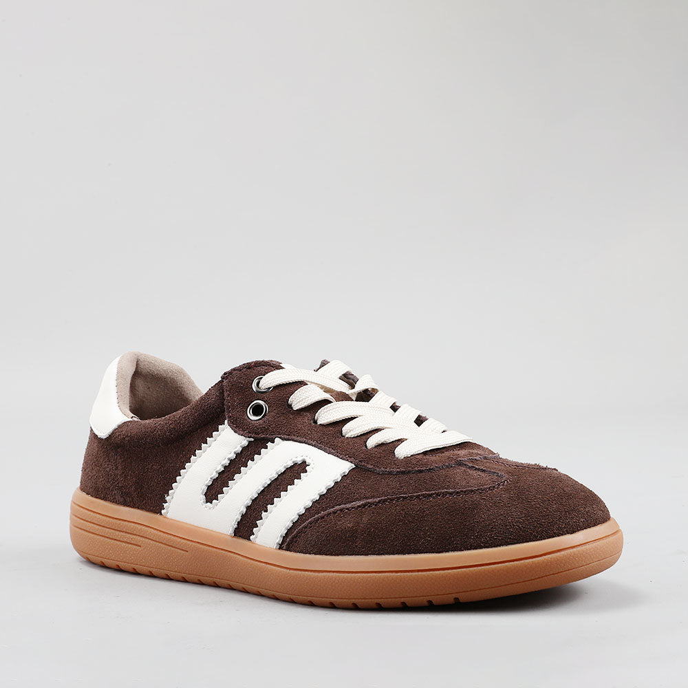 Juno - Chocolate Suede/Ivory - Le Sansa