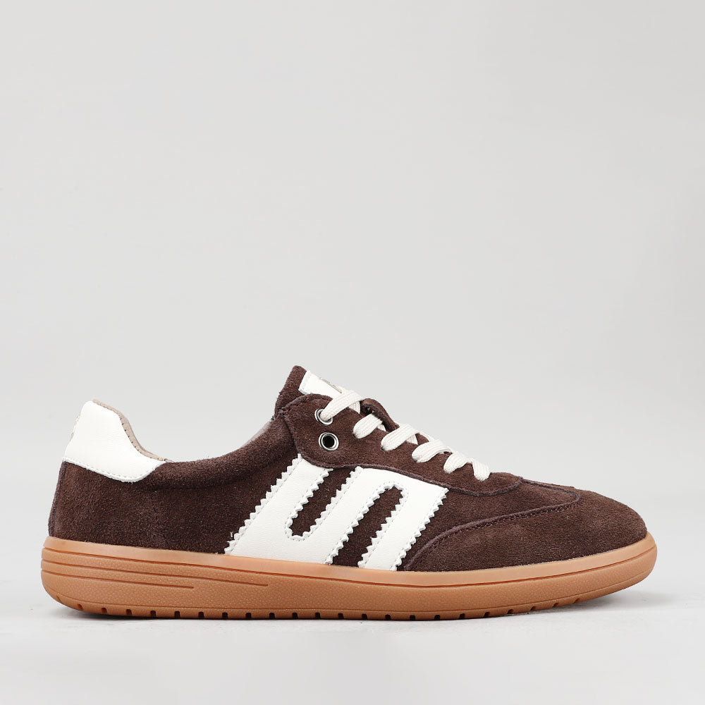 Juno - Chocolate Suede/Ivory - Le Sansa