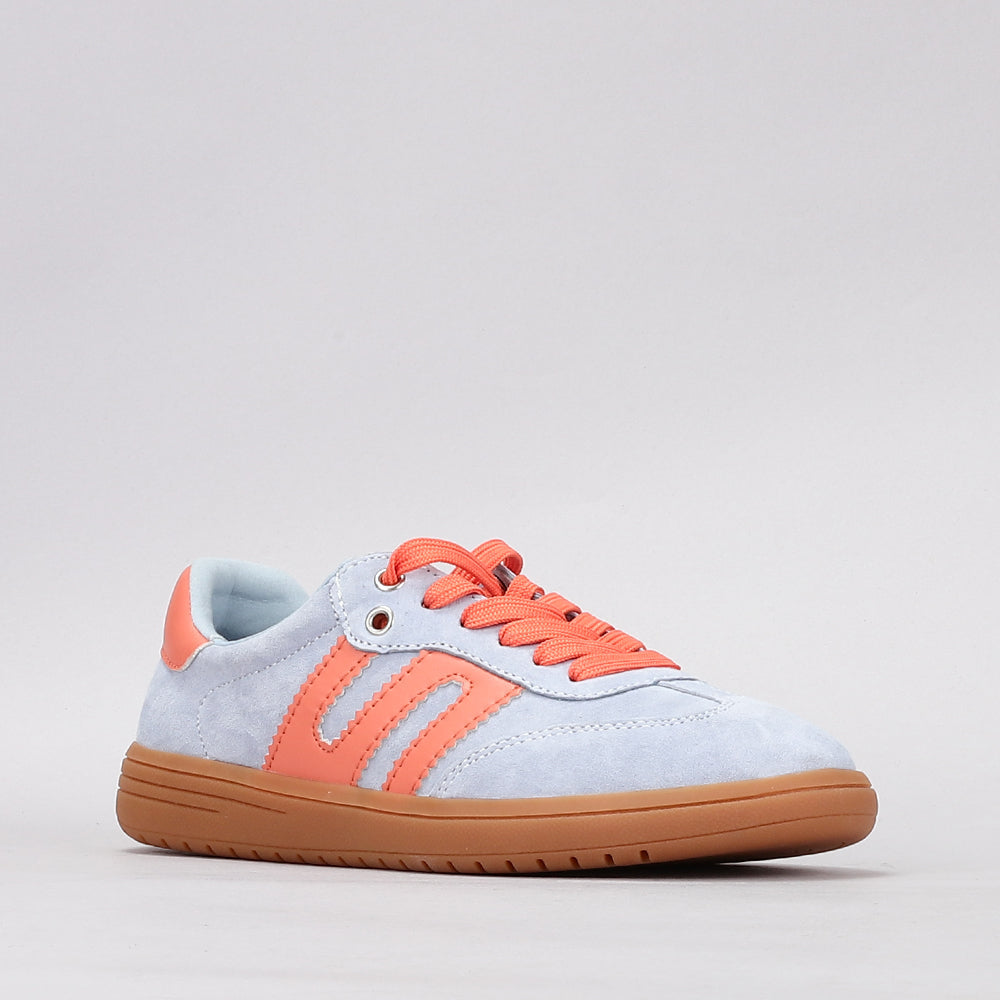 Juno - Pale Blue Suede/Orange - LE SANSA