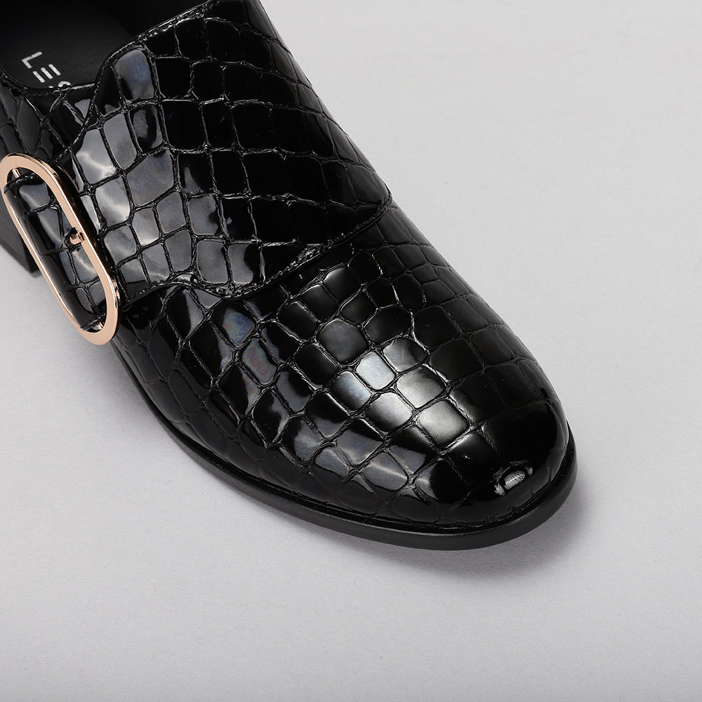 Rice 2.0 - Black Croc Print - LE SANSA