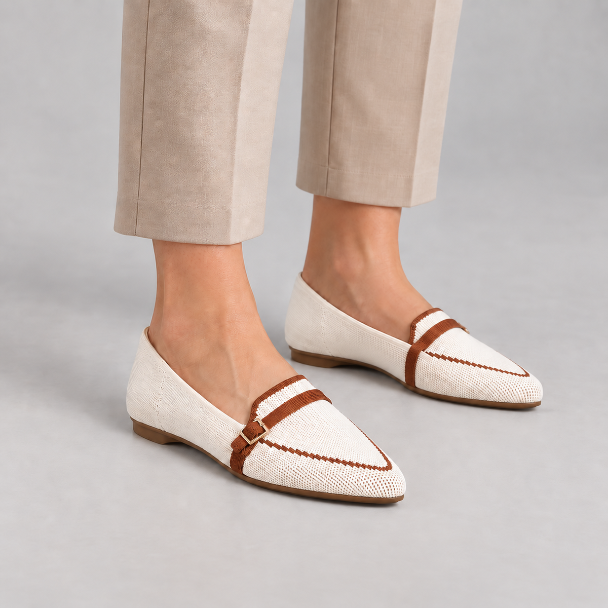 Ostina - Cream/Dk Tan