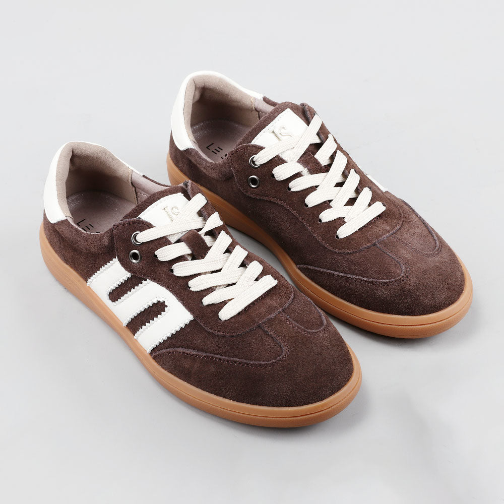 Juno - Chocolate Suede/Ivory - Le Sansa