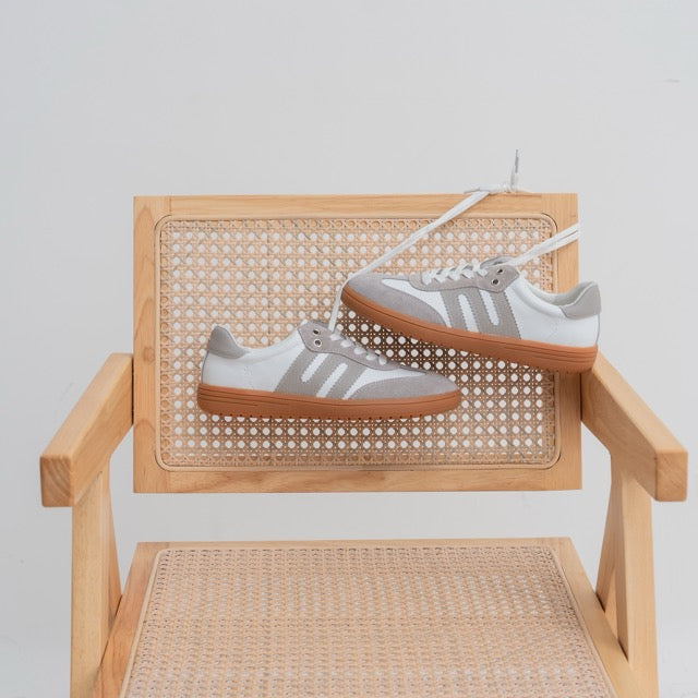 Juno - White Suede/Lt Grey